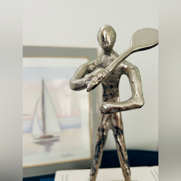 🛑SOLD🛑 Unique Minimalist Tennis Player Figurine 10.5 inches Tall - Picture 4 of 8